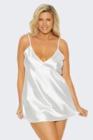 Deep V Front Charmeuse Chemise