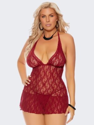 Lace Halter Babydoll