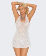 Lace Halter Mini Dress