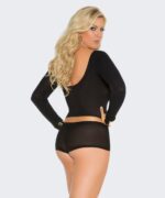 Opaque Long Sleeve Cami Set