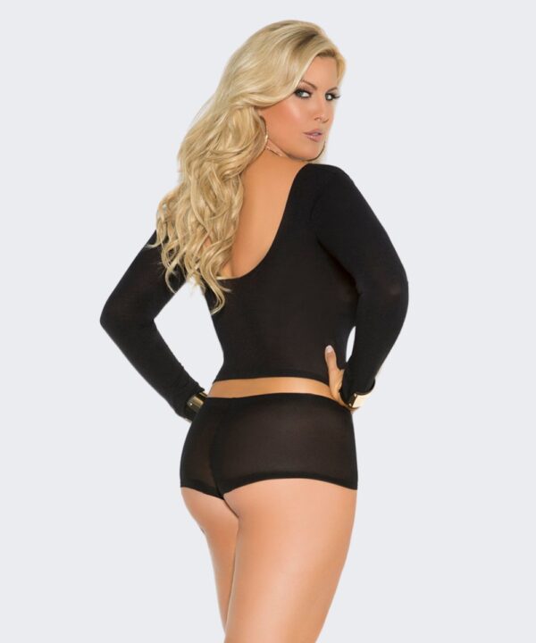 Opaque Long Sleeve Cami Set