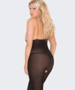 Opaque Bodystocking with Spaghetti Straps