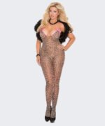 Open Crotch and Satin Bows Bodystocking